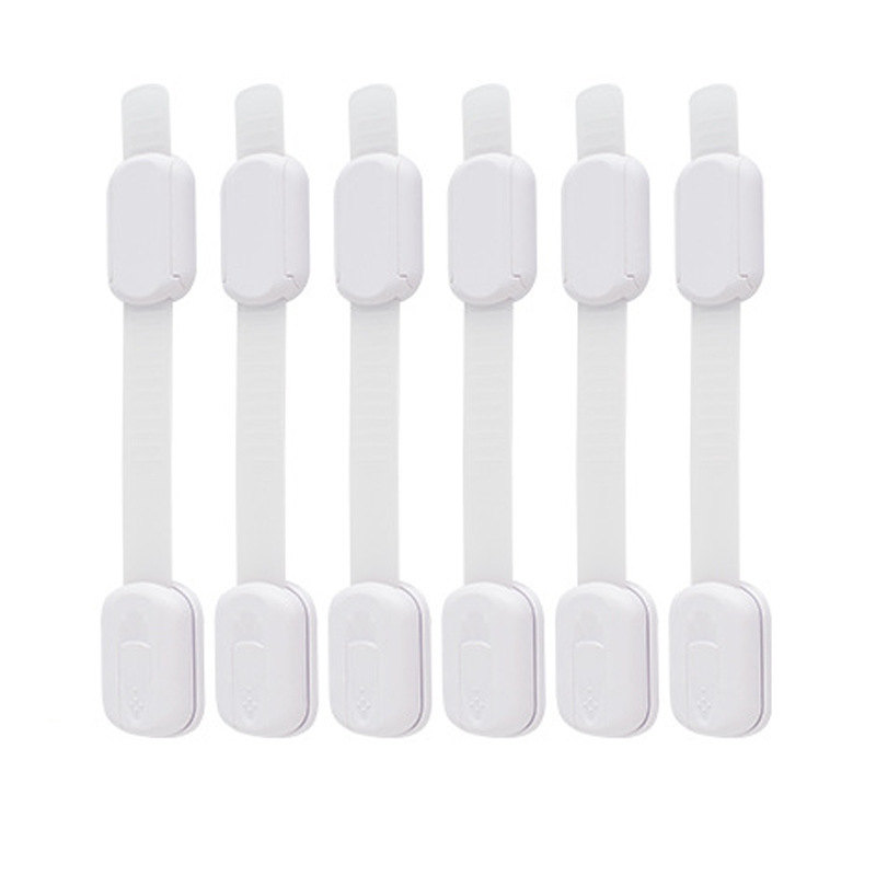 6pcs 3M Adhesive Baby Safety Locks  White Child Proof Cupboard  Drawer Locks 