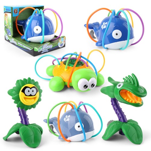 Children's outdoor water spraying turtle splashing toy garden beach splashing whale children's toy