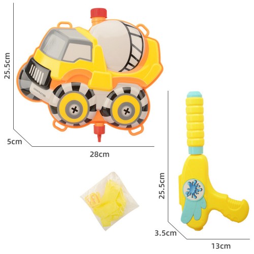 Summer children cartoon pet backpack water gun boy outdoor beach pull rafting water cannon baby water toy