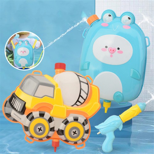 Summer children cartoon pet backpack water gun boy outdoor beach pull rafting water cannon baby water toy