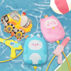 Summer children cartoon pet backpack water gun boy outdoor beach pull rafting water cannon baby water toy 