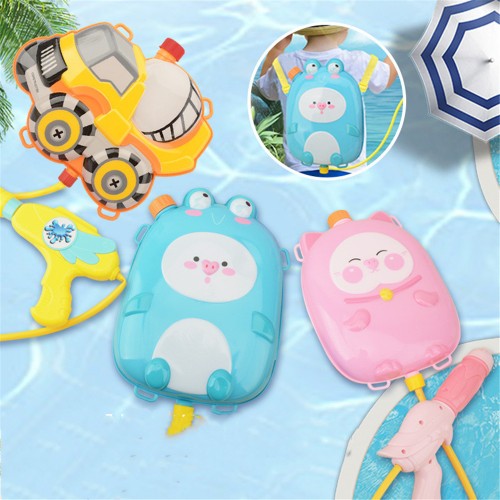 Summer children cartoon pet backpack water gun boy outdoor beach pull rafting water cannon baby water toy