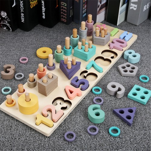 Learning English Wooden Toys for kids Grab board puzzle Wood Jigsaw Puzzle Educational kids toys