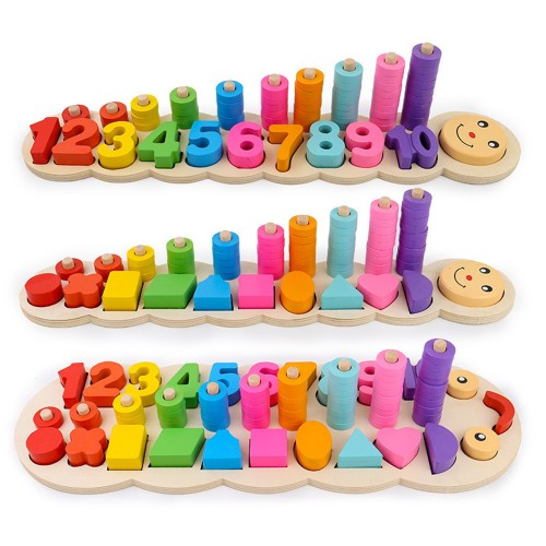 Wooden digital shape logarithmic board children's early education educational toys