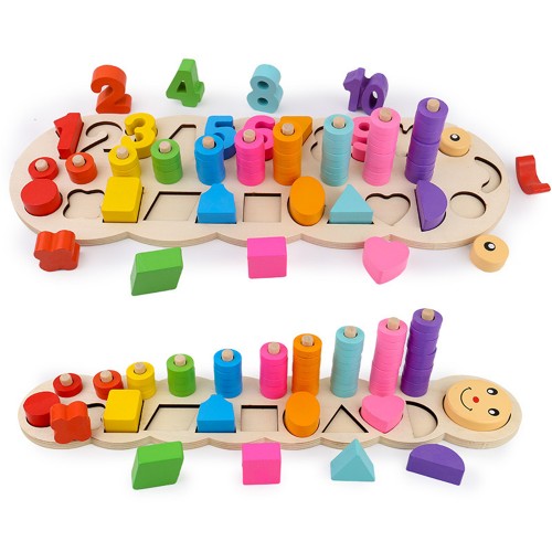 Wooden digital shape logarithmic board children's early education educational toys