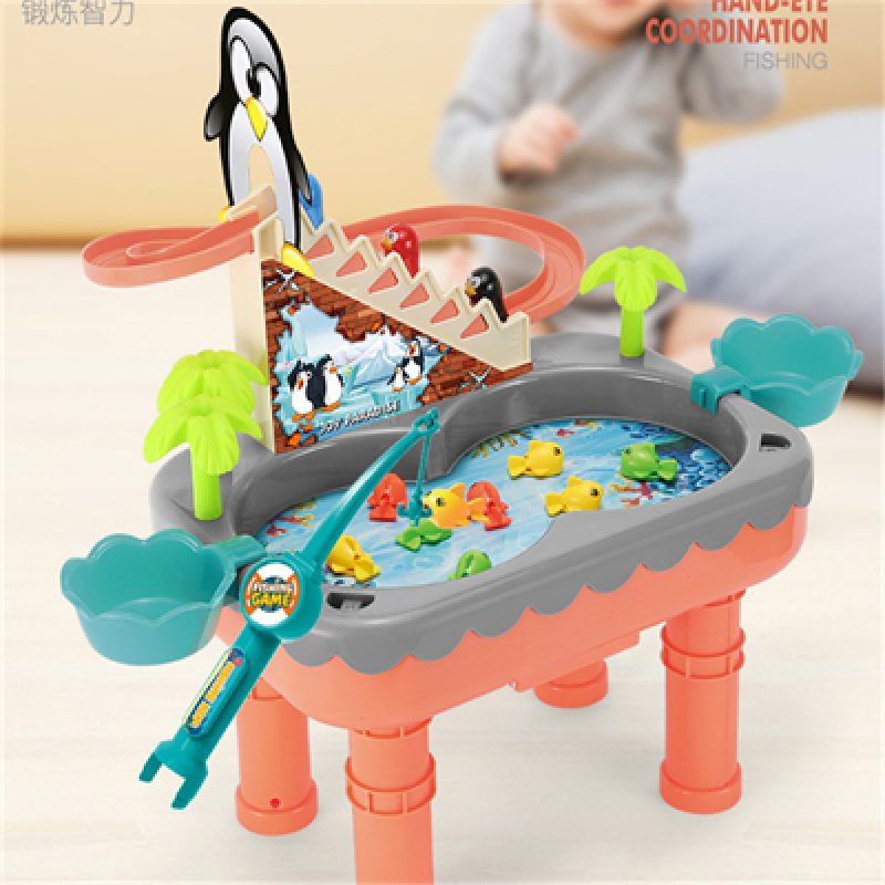 Children Hippo balance fishing electric toys music light control fun learning early education machine boys and girls gifts 