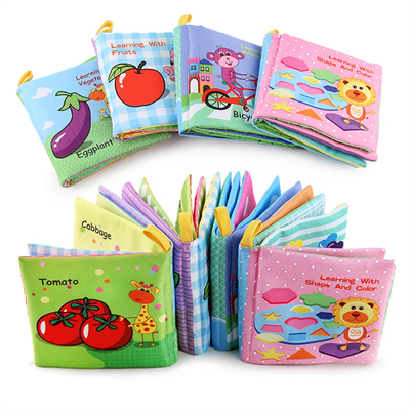 Nontoxic Fabric Soft Baby Bath Cloth Books,Early Education Toys & Waterproof Baby Books for Toddler 