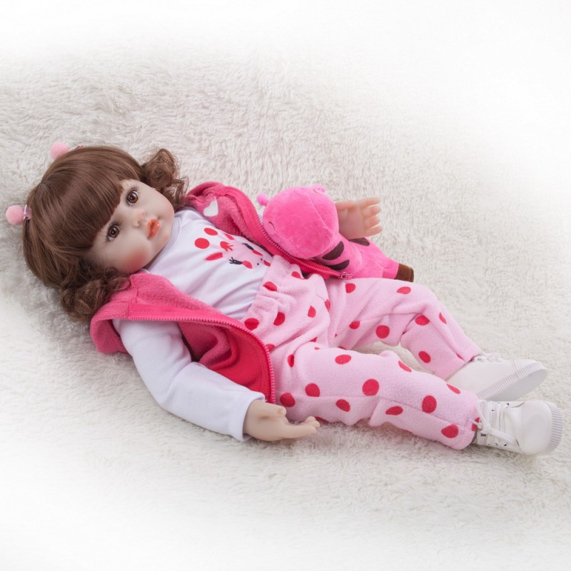 8CM bebe doll reborn baby doll Handmade Silicone adorable reborn toddler Bonecas girl kid silicone doll