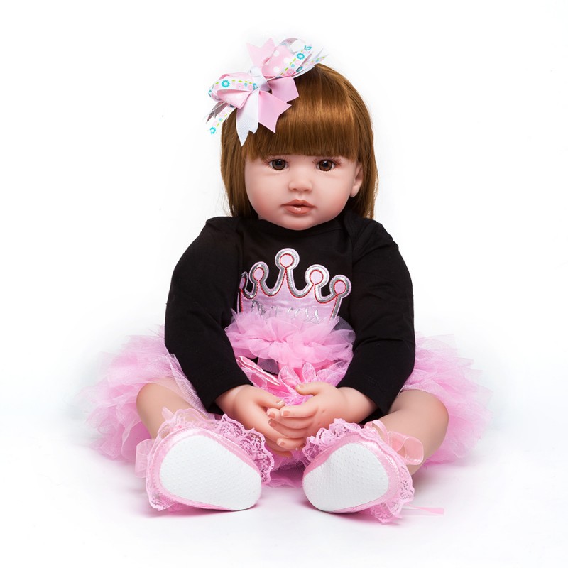 Top Sales Reborn Baby Silicone Doll With Electronic Music Milk Bottle Accessories Plastic Toys For Kids