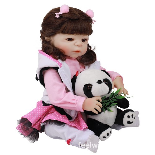 24 Inch 60 cm Reborn Dolls Silicone Soft Realistic Princess Girl Baby Doll Kids Birthday Xmas Gifts