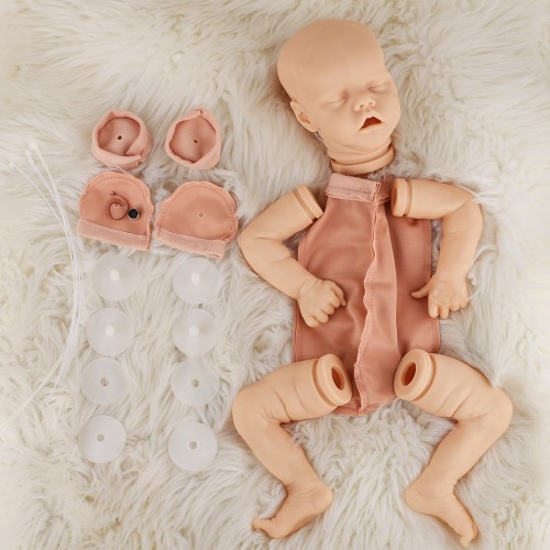 Newborn Lifelike Girl Realistic 18 Inches Twins Silicone Reborn Baby Doll