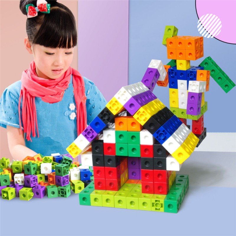 Boys and girls plastic mosaic box magic particles assembled building blocks children's educational tabletop toys