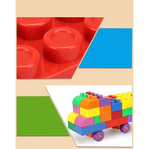 Large thickened blocks combined with versatile plastic building blocks early education children's educational desktop teaching t