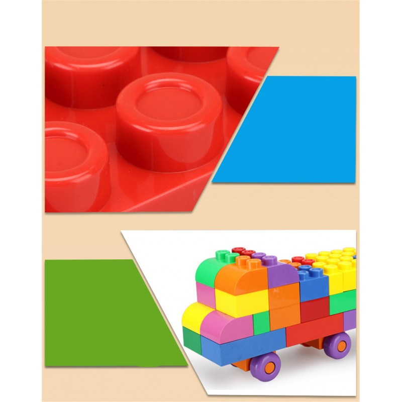 Large thickened blocks combined with versatile plastic building blocks early education children's educational desktop teaching t 