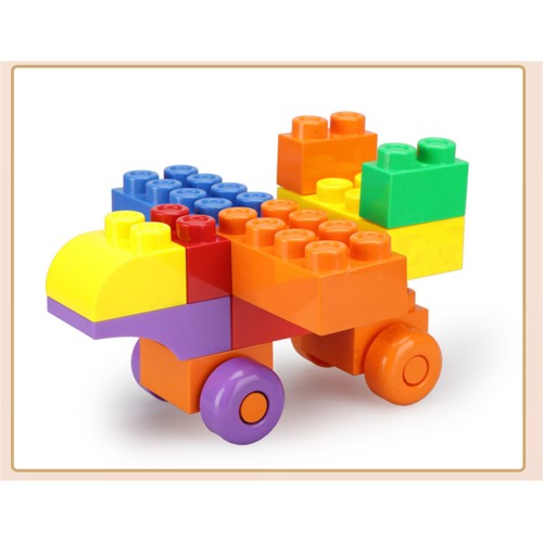 Large thickened blocks combined with versatile plastic building blocks early education children's educational desktop teaching t