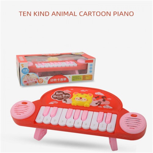 Children's fun mini cartoon animal electronic piano sound light infant educational early childhood musical instrument ten key Pi