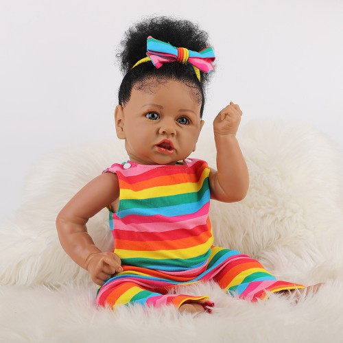 New arrivals reborn American baby girl doll baby full body silicone toddler dolls