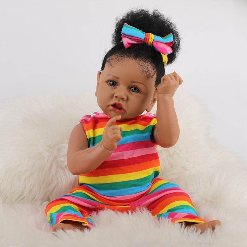 New arrivals reborn American baby girl doll baby full body silicone toddler dolls