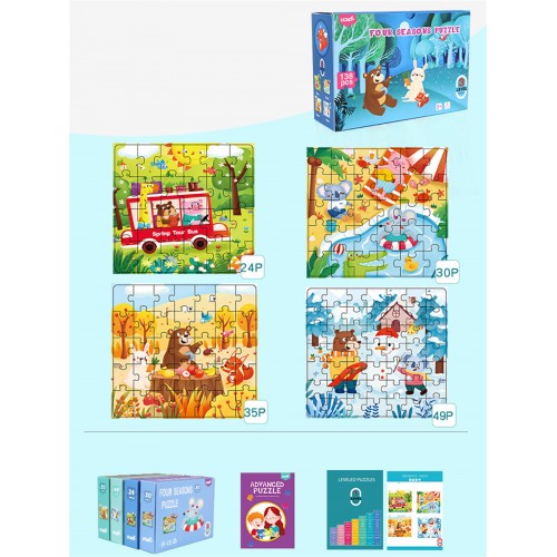 2022 Hot Selling New Designs Wooden 3d Puzzles Montessori Game Toys Children Wood Jigsaw Puzzle Educational Toys