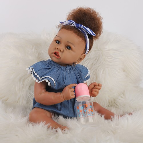 8CM bebe doll reborn baby doll Handmade Silicone adorable reborn toddler Bonecas girl kid silicone doll 