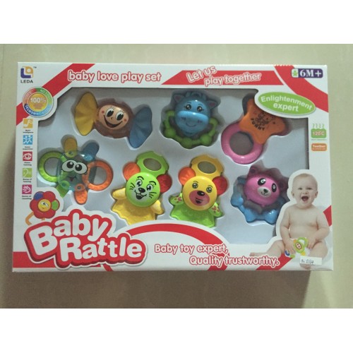 Infant Silicone Toys Educational Baby Rattle Toy