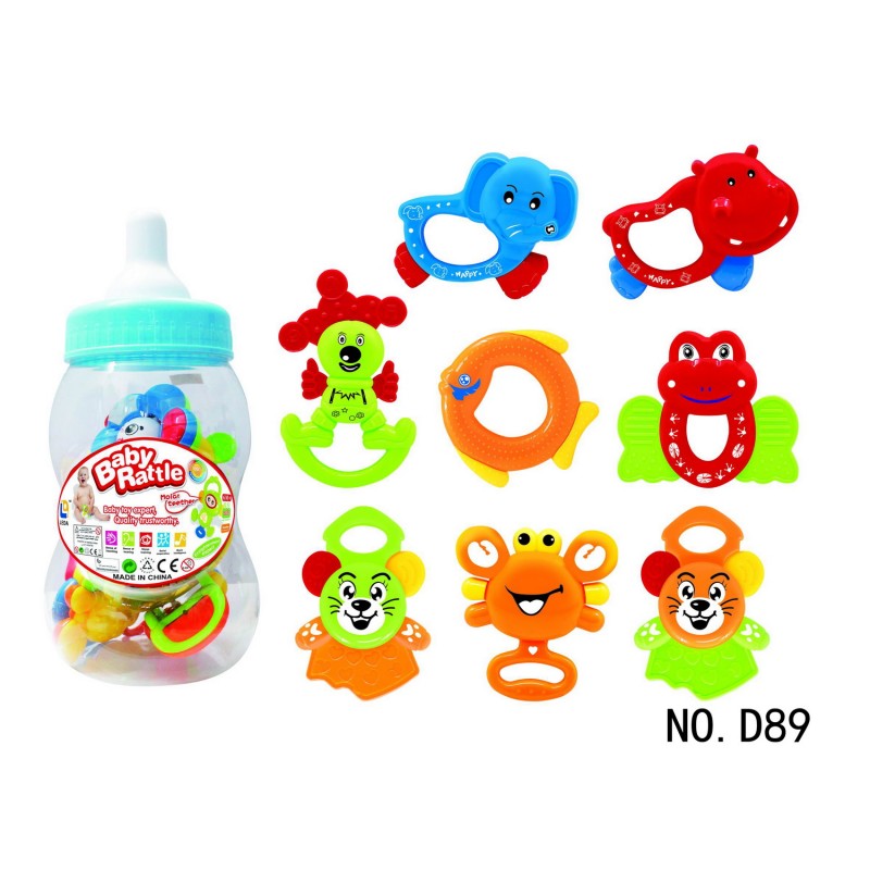 Educational Children Baby Rattle and Teether Set Toys for Toddler Kids 