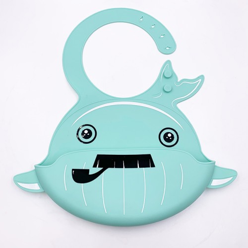 Modern Rubber Personalized Cute Animal Roll Up Designer waterproof baby bib