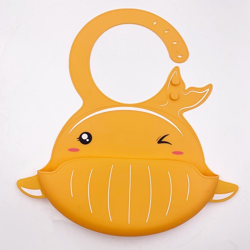 Modern Rubber Personalized Cute Animal Roll Up Designer waterproof baby bib