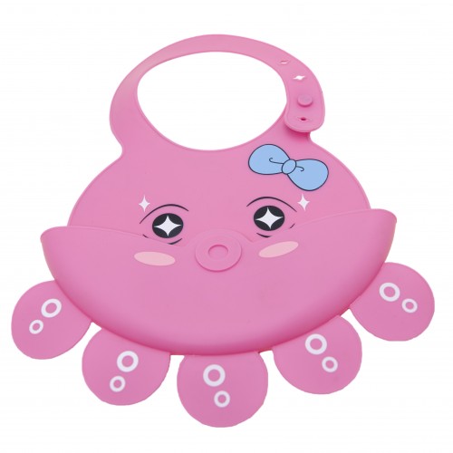 Easy Clean Lively Cartoon Octopus Image 2022 Bibs Baby Silica Gel Bib