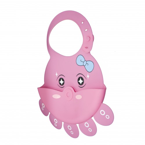 Easy Clean Lively Cartoon Octopus Image 2022 Bibs Baby Silica Gel Bib