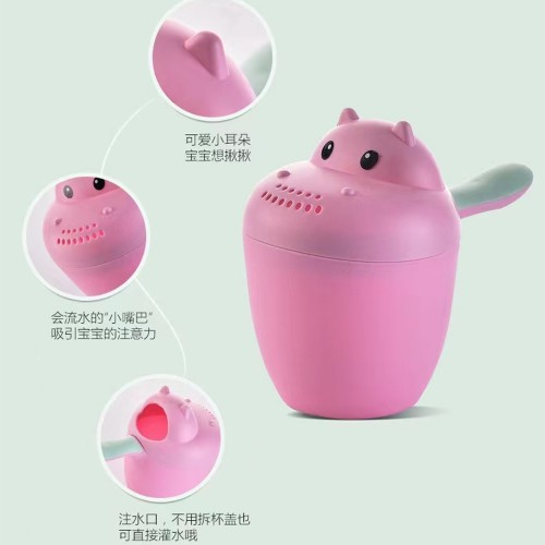 10 PCS Multifunction Cute Washing Baby Hair Rinse Cup Safe Cartoon Shower Shampoo Bathing Flusher Protection Tool