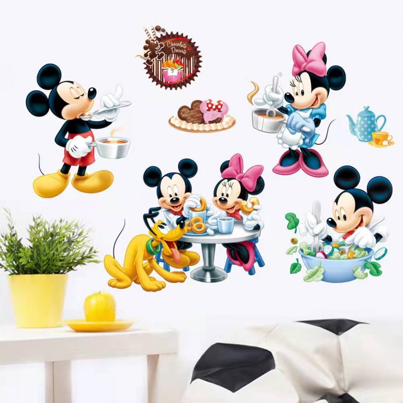 Mickey Minnie Mouse Kids Room Decor Wall Sticker Cartoon Mural Decal Home