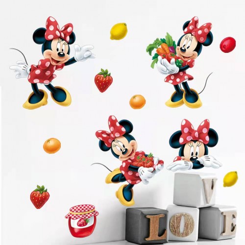 Mickey Minnie Mouse Kids Room Decor Wall Sticker Cartoon Mural Decal Home