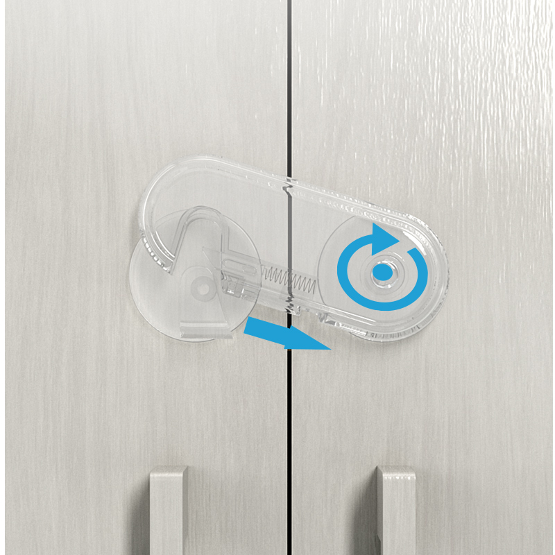 10PCS Child Safety Locks Baby Proofing Cabinets Transparent Baby Safety Locks 