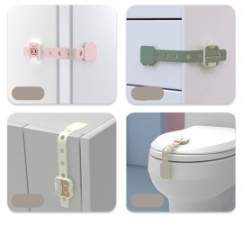 10pcs Multi-Use Adhesive Straps Locks - Childproofing Baby Proofing Cabinet Latches for Drawers 