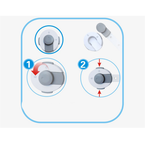 10PCSNew Version Child Safety Locks,Drawers with Easy Adjustable Strap Length, Double Lock Option