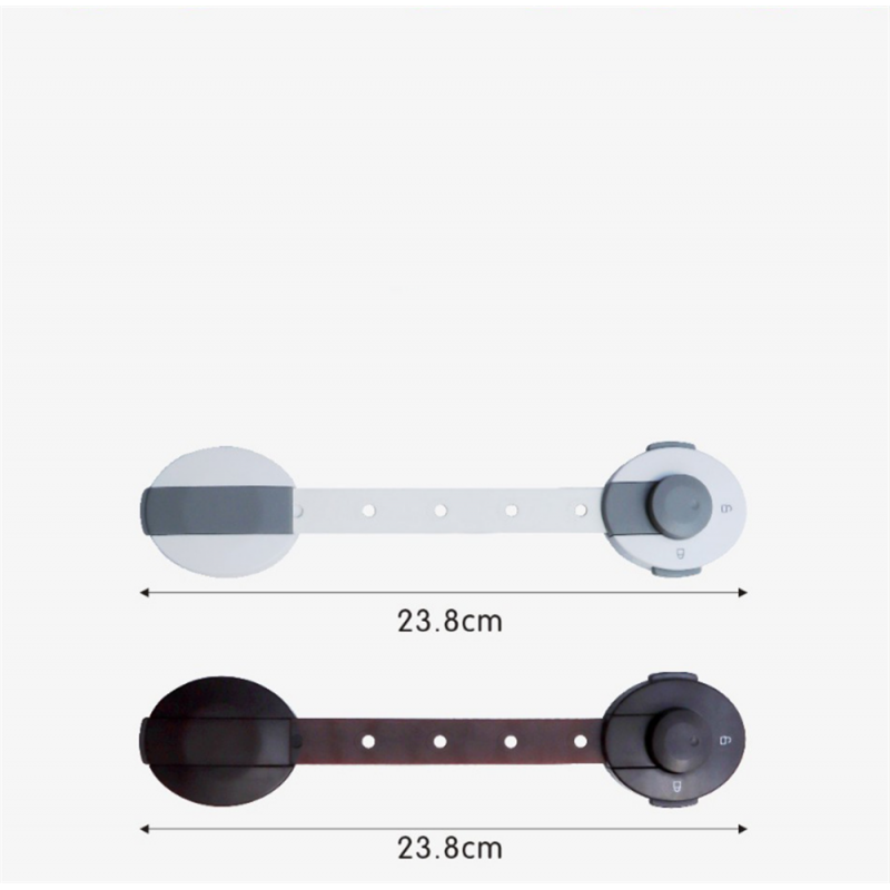 10PCSNew Version Child Safety Locks,Drawers with Easy Adjustable Strap Length, Double Lock Option 