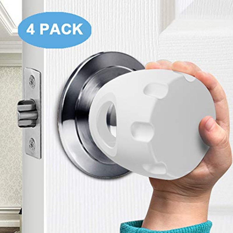 4PCS Door Knob Safety Cover for Kids, Child Proof Door Knob Covers 