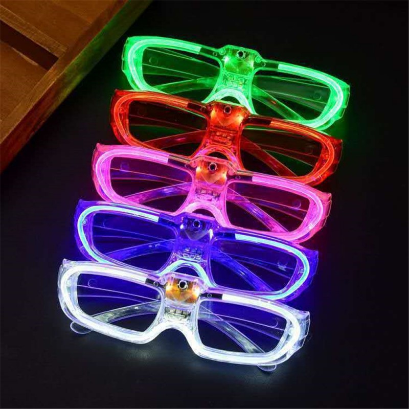 10PCS Glowing glasses disco birthday party bar Christmas cheer prop 