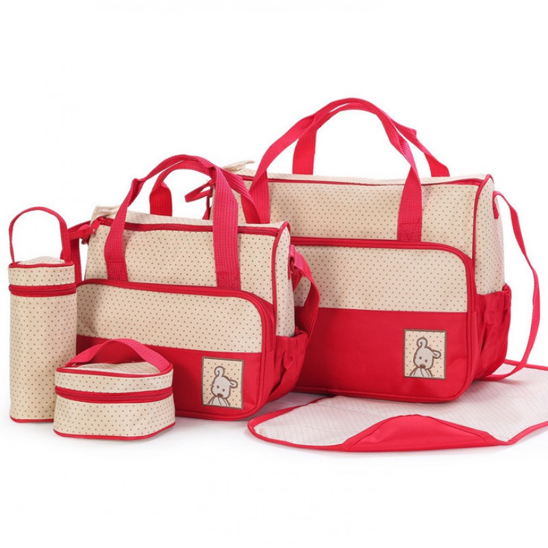 5PCS Diaper Bag Tote Set Baby Bags for Mom 