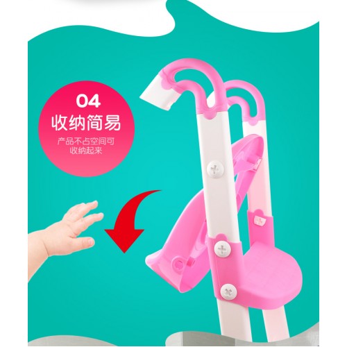 1PCS Potty Training Seat with Ladder - Potty Step Stool for Toddlers Fits Most Toilets