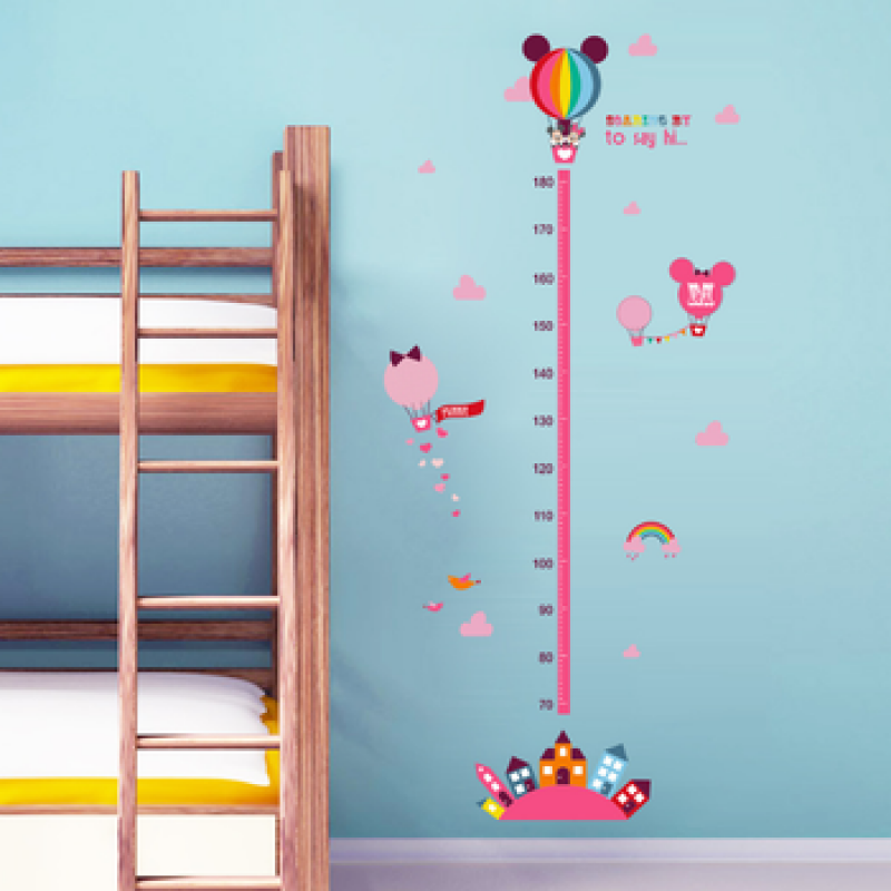 10 PCS non-toxic animal kids height growth chart wall sticker 