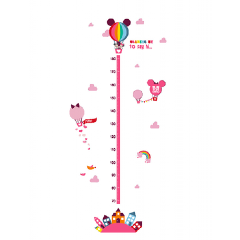 10 PCS non-toxic animal kids height growth chart wall sticker 