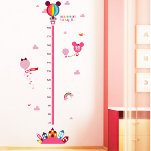 10 PCS non-toxic animal kids height growth chart wall sticker