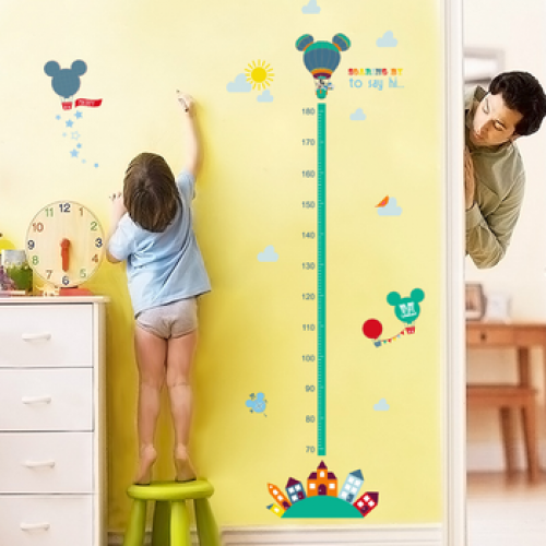 10 PCS Growth Chart Kids Wall Stickers Wall Decals Peel and Stick Removable Wall Stickers for Kids Nursery Bedroom Living Room decor