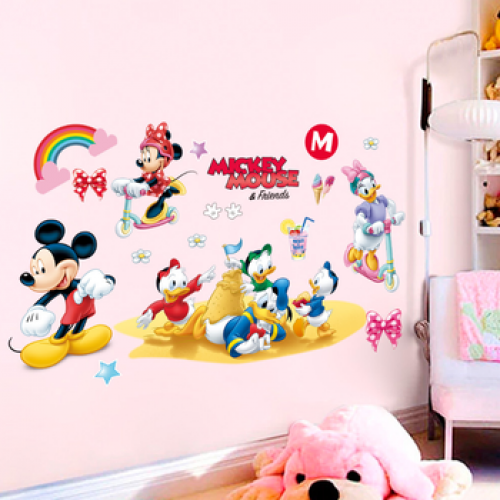 5 PCS Removable Wall Pattern Decal Colorful Self-Adhesive Wall Sticker Set for Kids Room Decor