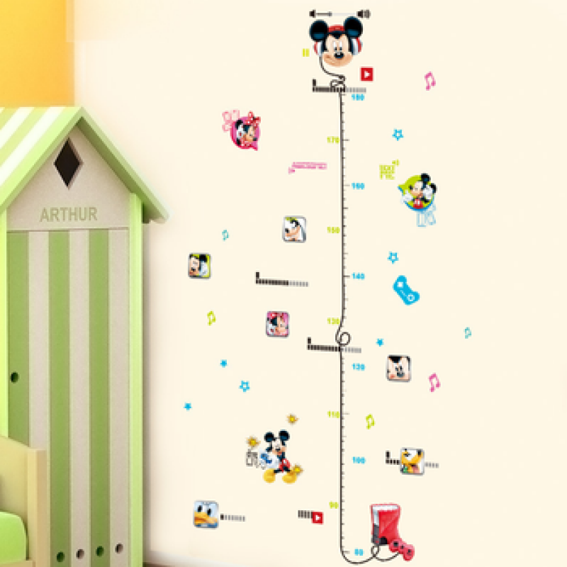 10 PCS Baby Height Growth Chart Wall Sticker Kids' Height Measurement Ruler Wall Sticker for Nursery Bedroom Living Room Decoration 