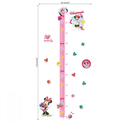 10 PCS funny circus height measure chart wall sticker for child