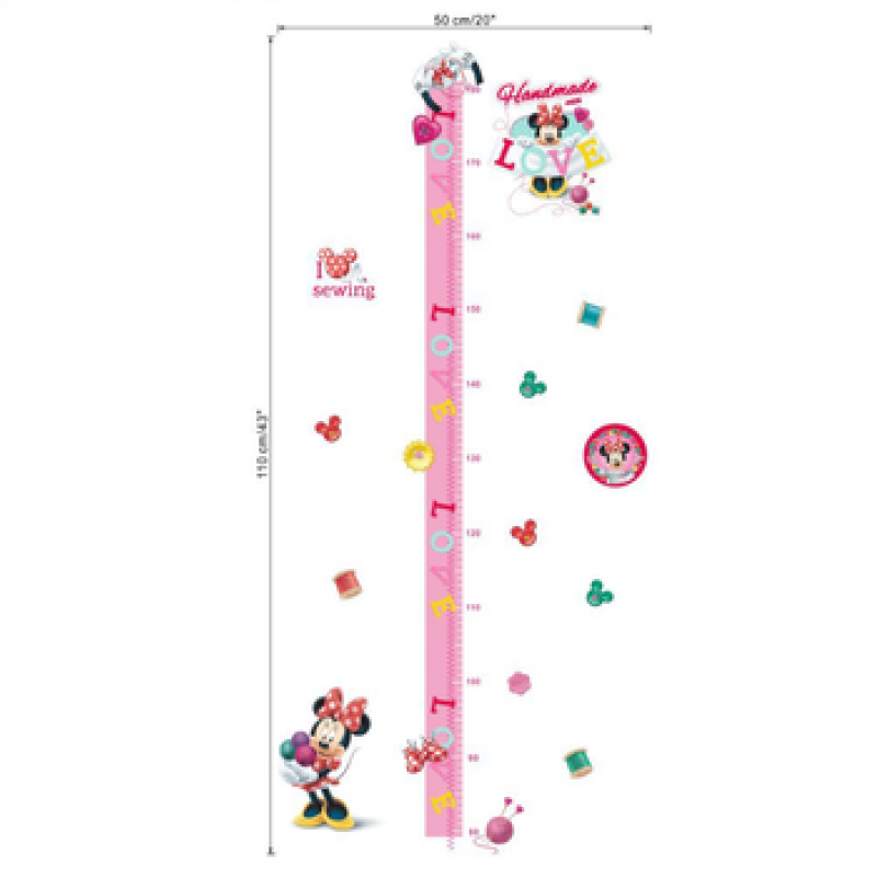 10 PCS funny circus height measure chart wall sticker for child 