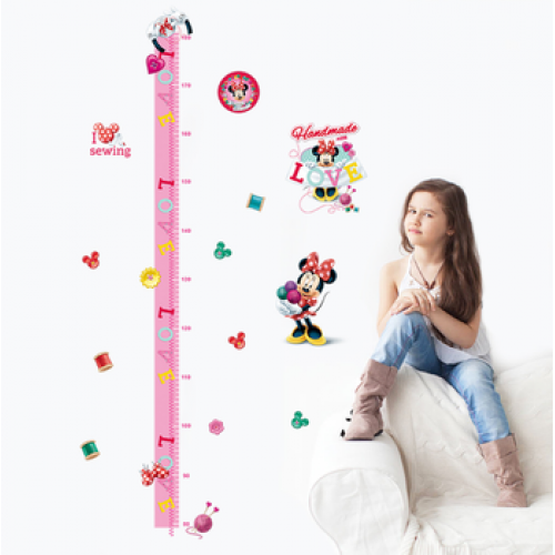 10 PCS funny circus height measure chart wall sticker for child